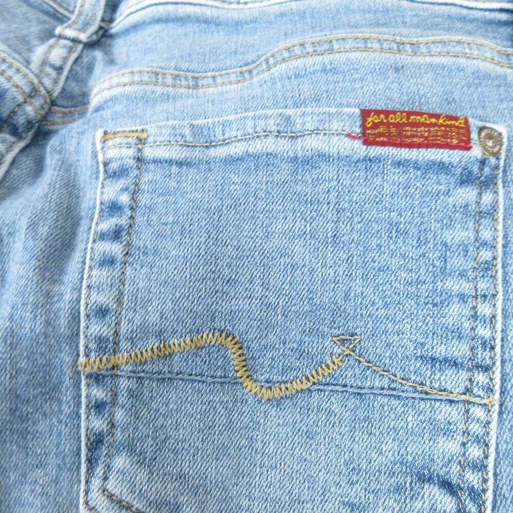 7 For All Mankind Josephina Skinny Boyfriend Jeans Size 26 Light Wash - Picture 4 of 16